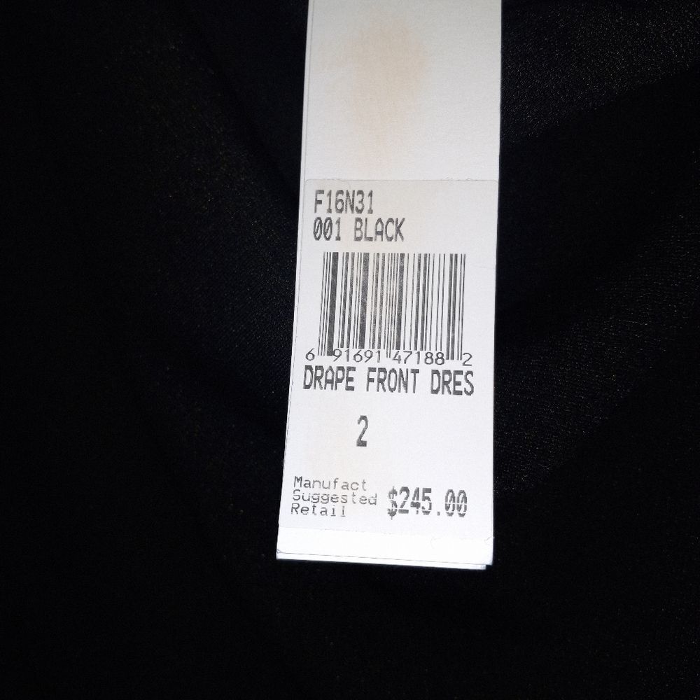 New With Tags Joan Vass Drape Front Dress - Picture 3 of 8